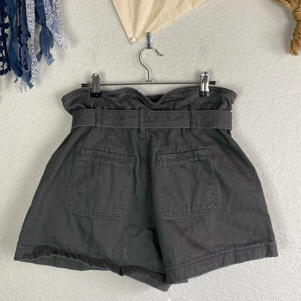 Blank NYC grey paperbag waist denim shorts - Picture 4 of 5